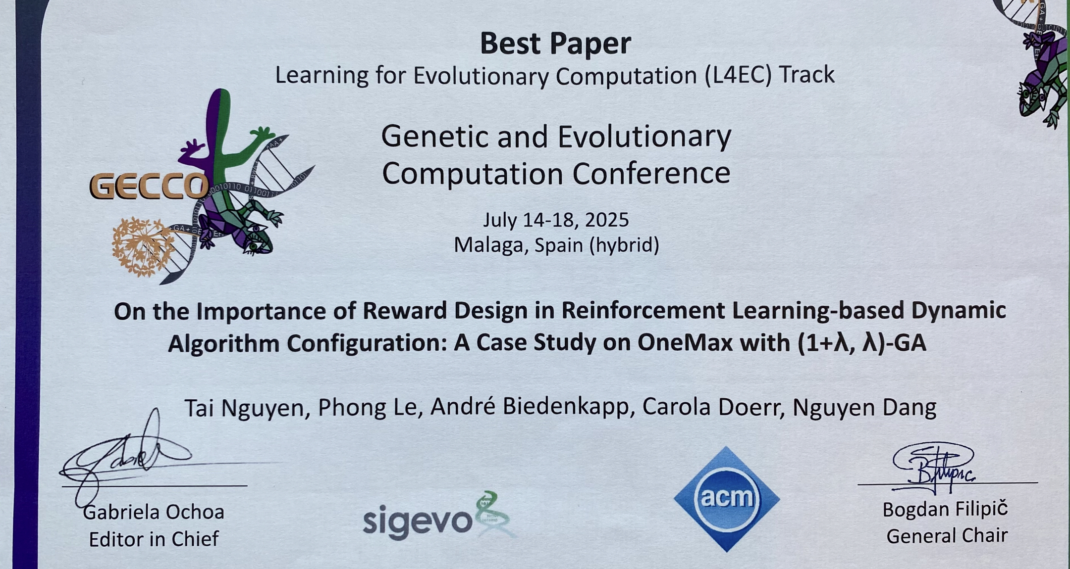 🏆 GECCO 2025 Best Paper Award: Optimizing the Optimizer